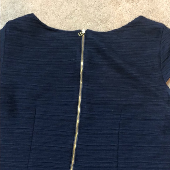 Taylor Navy Dress, Size 12, exposed zipper back. - Picture 2 of 12